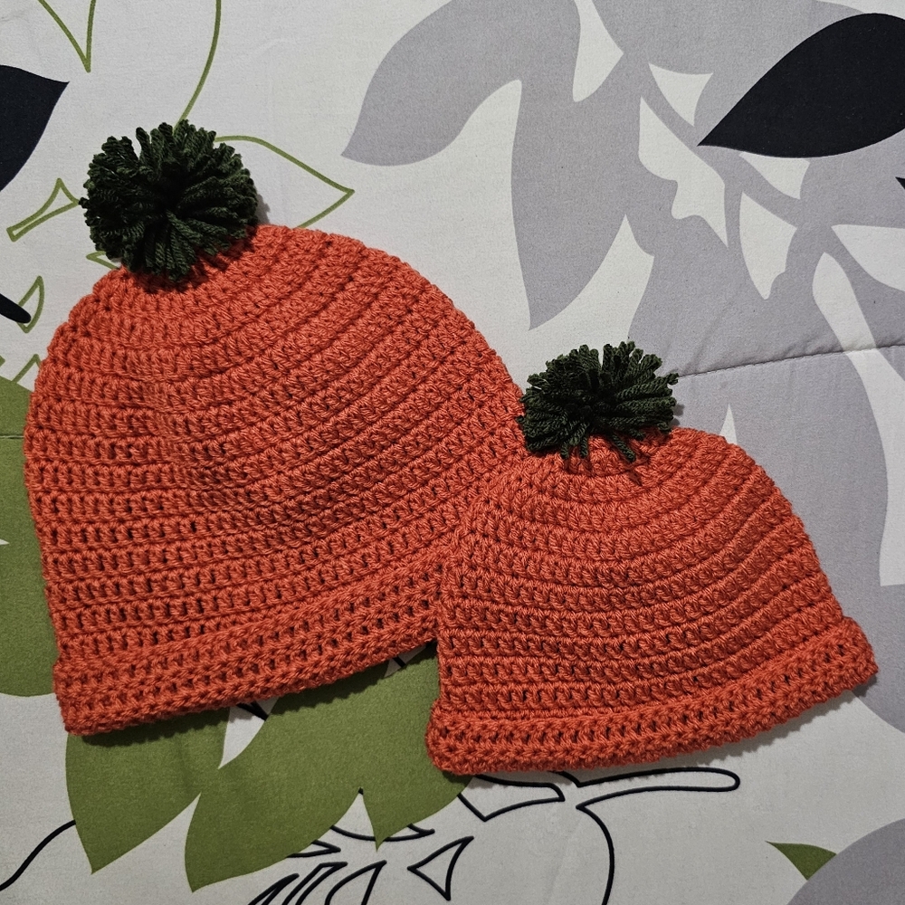 Adult & child Pumpkin Beanies